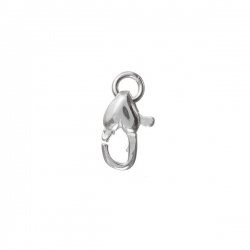 Heart Lobster Clasp And Jump Ring Sterling Silver 11mm