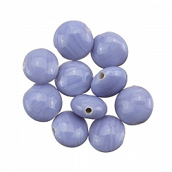 Shiny Disc Shape Smartie Lilac Glass Beads 12x6mm PK10