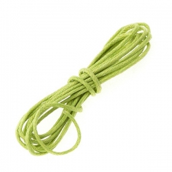 Green Jewellery Bead Cotton Cord 1mm - 1 Metre