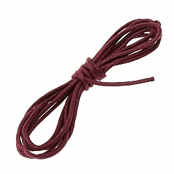 Claret Jewellery Bead Cotton Cord 1mm - 1 Metre Length