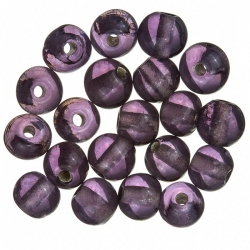 Transparent Purple Round Glass Beads 6mm (PK20)