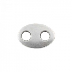Antique Silver Oval Double Hole Metal Connector 22x32mm