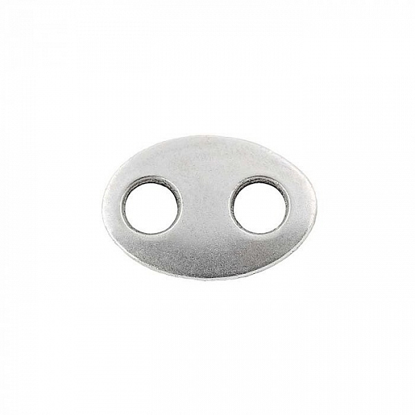 Antique Silver Oval Double Hole Metal Connector 22x32mm