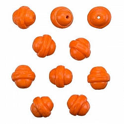 Fancy Saturn Orange Round Glass Beads 10mm (PK10)