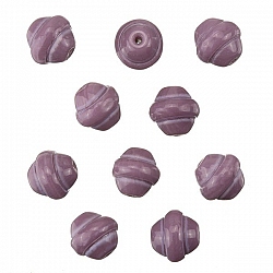 Fancy Saturn Violet Round Glass Beads 10mm (PK10)