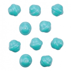 Round Saturn Fancy Glass Beads 10mm Turquoise Pack of 10