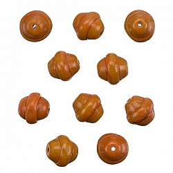 Fancy Saturn Brown Round Glass Beads 10mm (PK10)