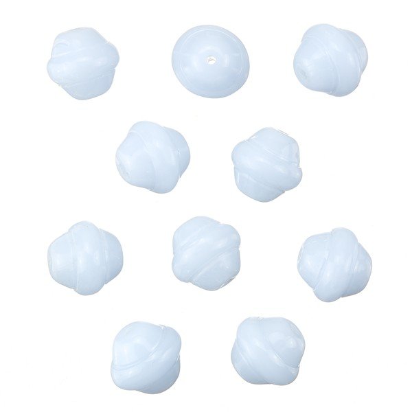 Fancy Saturn Light Blue Round Glass Beads 10mm (PK10)