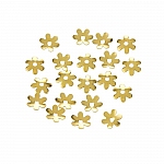 6mm Gold Plated Flower Bead End Caps - 6 Petals Pack of 20