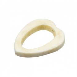 Tribal Cut Out Heart Natural Bone Bead Pendant 40mm PK1