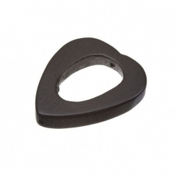 Tribal Cut Out Heart Black Bone Bead Pendant 40mm - PK1