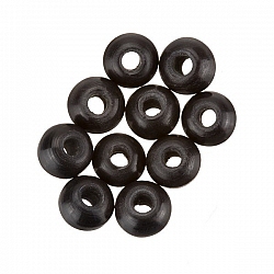 Tribal Round Bone Beads Plain Black 8mm (2mm Hole) PK10
