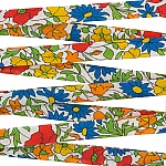Liberty of London 10mm Bias Ribbon Poppy & Daisy M - 1m