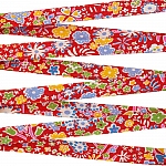 Liberty of London 10mm Red Bias Ribbon Kayoko B 1m