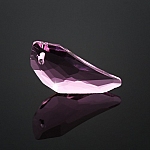 Chinese Crystal Tooth Pendant Transparent Pink 30mm PK1