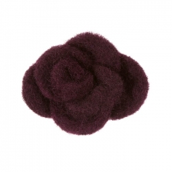 Burgundy Brooch Hair Accessory Fabric Felt Flower 45mm