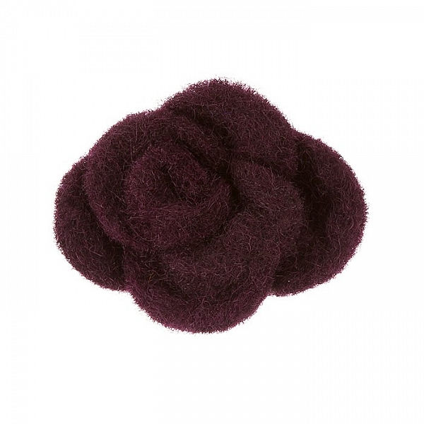 Burgundy Brooch Hair Accessory Fabric Felt Flower 45mm