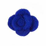 Felt Fabric Flower Dark Blue Brooch Hair Accessory 45mm