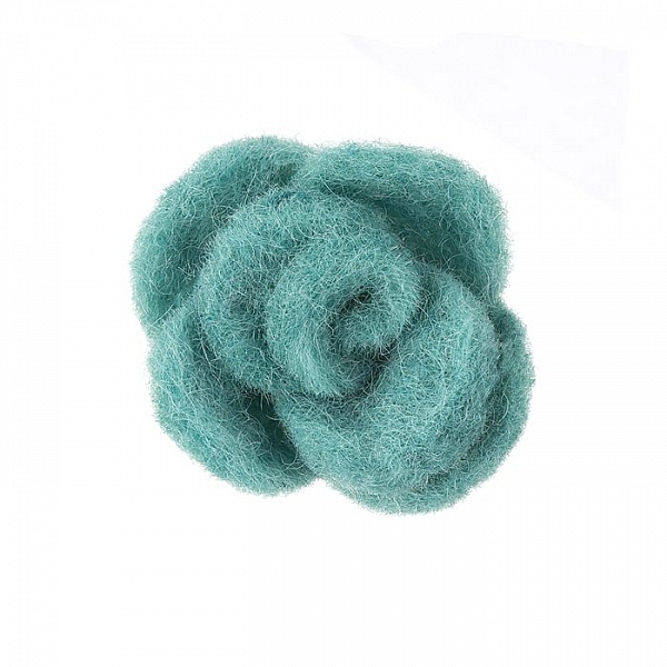 Brooch Hair Accessory Green Fabric Felt Flower 45mm PK1