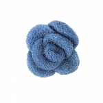 Blue Brooch Hair Accessory Fabric Felt Rose Flower 45mm