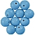 Shiny Opaque Light Blue Round Glass Beads 14mm (PK10)