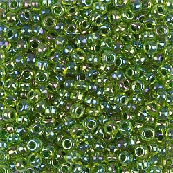 Miyuki Round Seed Beads Green Lined Chartreuse AB - 20g