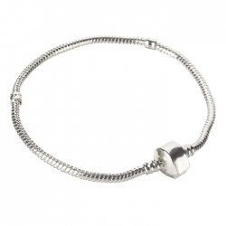 Snake Chain Bracelet With Magnetic Snap Clasp 22cm PK1