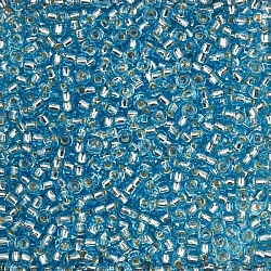 Miyuki Size 8/0 Round Seed Beads Silver Lined Aqua 22g