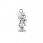 Antique Sterling Silver 925 Little Boy Charm 18x7mm PK1