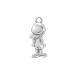 Antique Sterling Silver 925 Little Boy Charm 18x7mm PK1