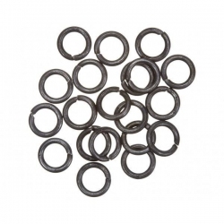 Grey Black Jump Rings 8mm 1.2mm Thick PK20