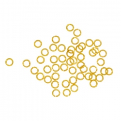 Gold Plated 4mm Jump Rings 0.7mm Thick PK50