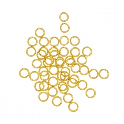 Gold Plated 5mm Jump Rings 0.8mm Thick PK50