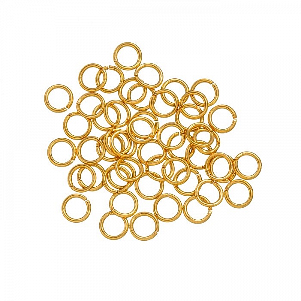 Gold Plated 6mm Jump Rings 0.9mm Thick PK50