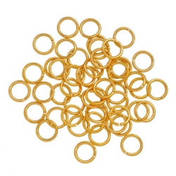 Gold Plated 8mm Jump Rings 1.2mm Thick PK50