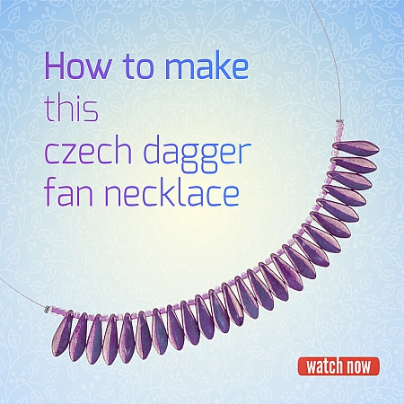Friday Make! Create a Czech Dagger Fan Necklace