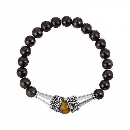 Friday Make! Black Onyx & Tiger's Eye Bracelet