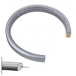 Regaliz Silver Licorice Leather Cord With Hole 20cm PK1