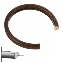 Regaliz Dark Brown Licorice Leather With Hole 20cm PK1