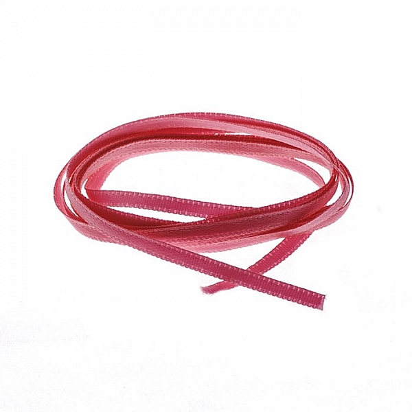 Dark Pink 3mm Double Sided Satin Ribbon 1 Metre Length