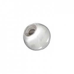 Sterling Silver 8mm Rubber Lined Stopper Bead 3mm Hole