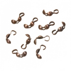 Copper Plated Calottes Jewellery End Tips (7x3mm) PK10