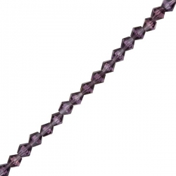 Chinese Crystal Bicones 6mm Amethyst Beads 12" Strand