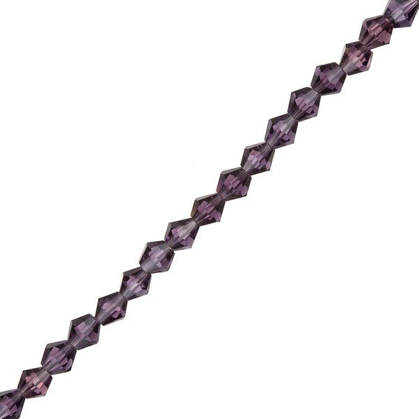 Chinese Crystal Bicones 6mm Amethyst Beads 12" Strand