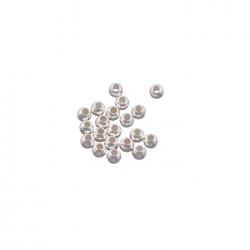 Sterling Silver 925 2mm Round Shiny Spacer Beads PK20