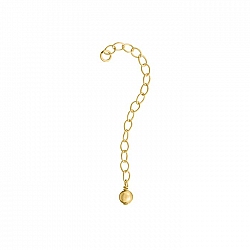 Oval Link Extender Chain With 4mm Ball Gold Filled 2"