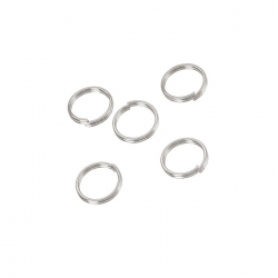 Silver Plated 10mm Split Rings/Key Rings Findings PK5
