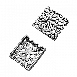Four Leaf Clover Connector Pendant Antique Silver 18mm