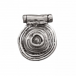 Antique Silver Metal Disc Pendant 35mm Handmade Circles