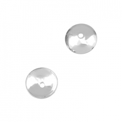 Sterling Silver Bead Caps Plain Round Dome - 8mm (PK2)